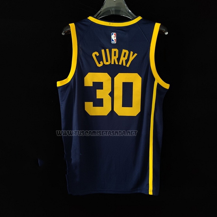 Camiseta Stephen Curry NO 30 Golden State Warriors Statement 2022-23 Azul
